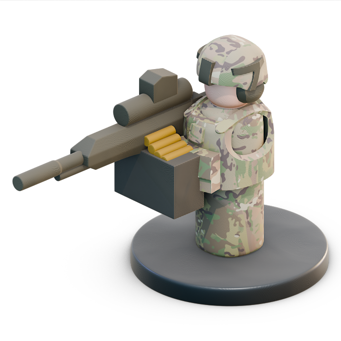 U.S. Army M250 gunner